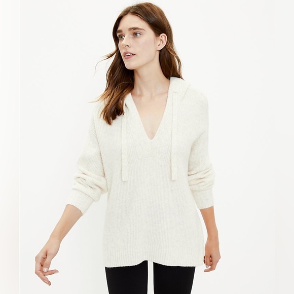 Lou & Grey Ribbed Tunic Sweater Hoodie - Picture 1 of 8